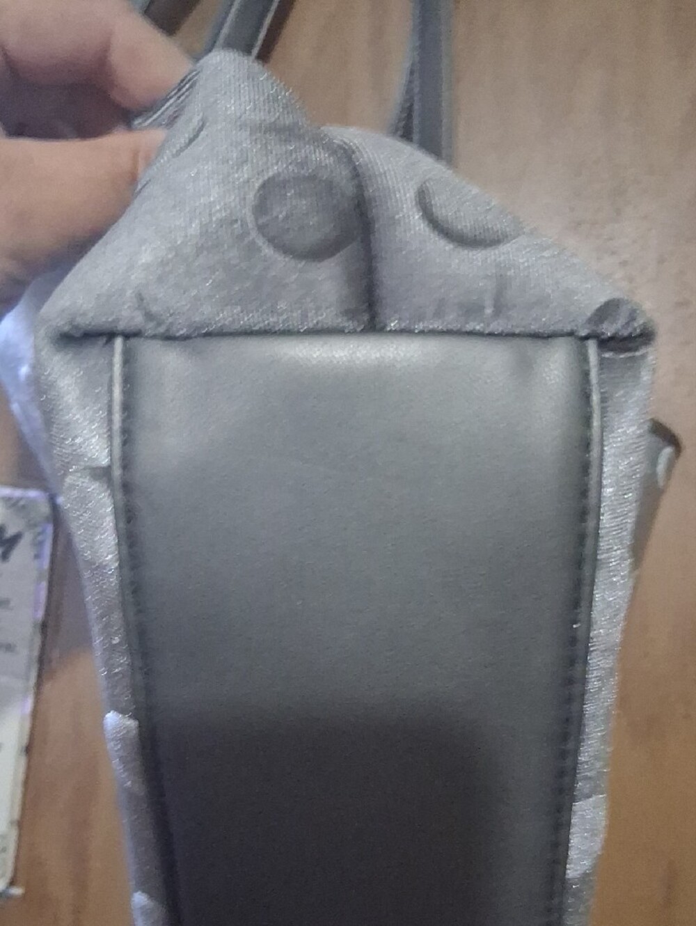 LOW START NO CALL kate spade metallic charcoal polka dot totE GREAT. Condition! - Picture 4 of 11